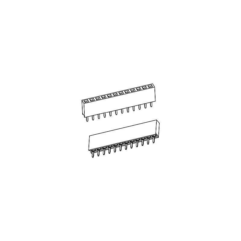 排母PH2.54*H7.1mm 單排U型180度系列